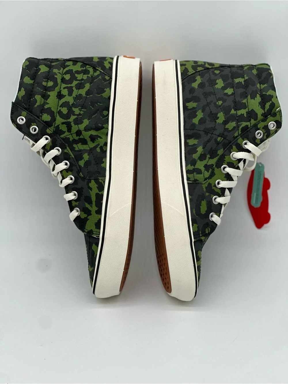 Vans High-Top Sneakers in Green Leopard Camo